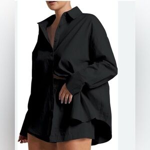 Tyler boe Black Button-Up Shirt